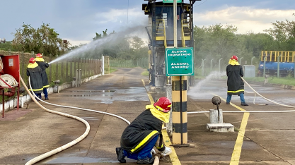 Usina Estiva: simulado de incêndio prepara brigadistas para situação real