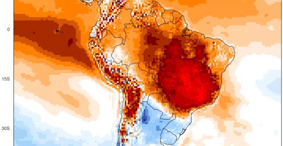 Onda de calor que atinge o Brasil preocupa especialistas — Foto: Universidade de Maine/ Reprodução 