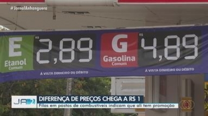 Preço do etanol e da gasolina varia um real, em Goiânia 