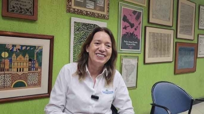 Daniela Petribu, diretora-presidente da Usina Petribu, recebe o tour técnico da CanaOnline