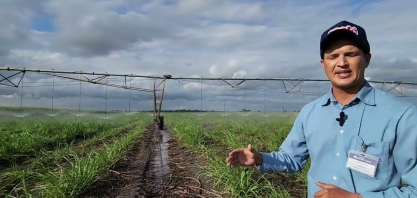 Usina Caeté testa automação de pivô linear para melhorar a eficiência e uniformidade na irrigação