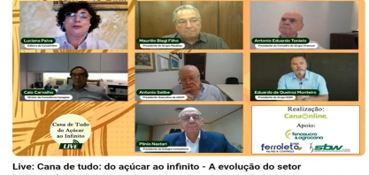 Boas notícias para o setor foi o que apresentou a live: Cana de Tudo: do Açúcar ao Infinito – evolução do setor bioenergético