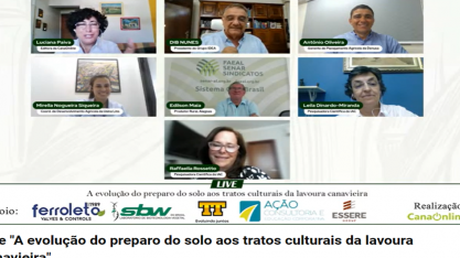 Mestres do setor dão uma aula show na live Evolução do Preparo do Solo aos Tratos Culturais da Lavoura Canavieira
