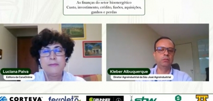 Minha expectativa para o setor é extremante positiva, ainda mais com os novos produtos da cana, disse, Kleber Albuquerque na live:  As Finanças do Setor Bioenergético