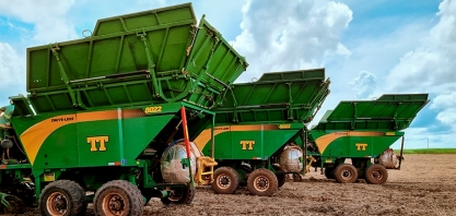 Nova tecnologia TT de eixo esterçante vai aumentar o desempenho no plantio mecanizado de cana.