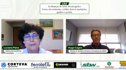 “Usina não quebra. Para quebrar, a gestão precisa ser muito ruim”, disse Hugo Cagno Filho, na live:  As Finanças do Setor Bioenergético