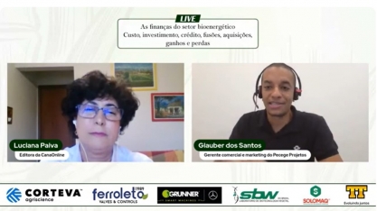 O setor tem muito desafios e também muitas oportunidades, disse Glauber dos Santos, na live:  As Finanças do Setor Bioenergético