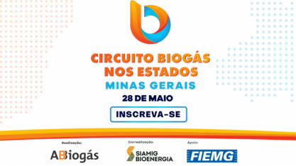 A Associação Brasileira do Biogás (Abiogás) realizará a segunda edição do Circuito Biogás nos Estados, em Belo Horizonte (MG), no dia 28 de maio.