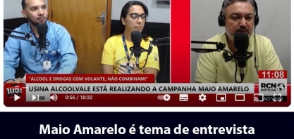 Maio Amarelo é tema de entrevista da equipe de SST da Alcoolvale na rádio Cultura FM 105.5