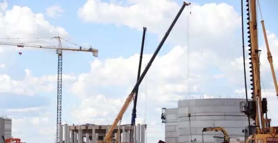 Obras da nova fábrica de etanol em Sidrolândia (Foto: Mairinco de Pauda)