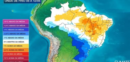 Frio e chuva intensa podem paralisar trabalhos em lavouras nos próximos dias