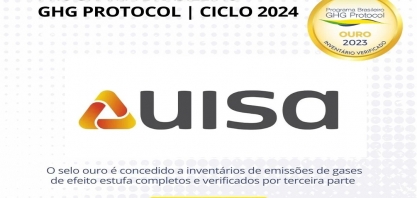 Uisa é reconhecida com Selo Ouro pelo Programa Brasileiro GHG Protocol