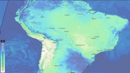Frente fria avança no Sul, enquanto Brasil Central segue seco