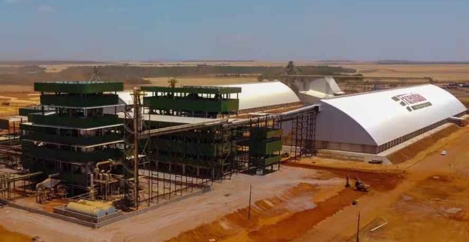 Fábrica no complexo industrial em Porto Nacional (TO): unidade vai processar 800 mil toneladas de soja por ano — Foto: Divulgação