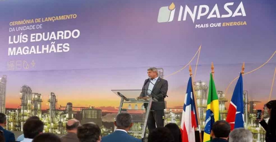 Lançamento da pedra fundamental da Inpasa na Bahia — Foto: Governo da Bahia