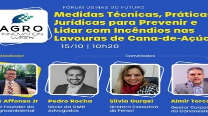 Canaoeste debate medidas para prevenção de incêndios em canaviais na Agro Innovation Week