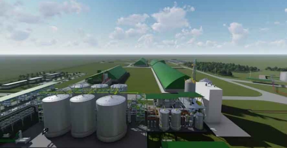 Projeto da usina de etanol da milho da Alvorada Bioenergia em Canarana (MT) — Foto: Alvorada Bioenergia/Divulgação
