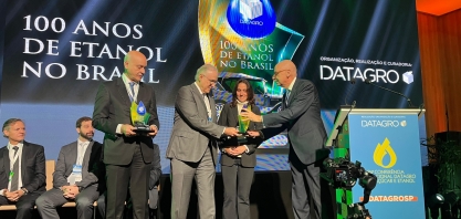 Presidente e vice da Delta Sucroenergia recebem homenagem pelos 100 anos do etanol no Brasil
