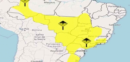 Brasil tem alerta de temporais para os próximos dias