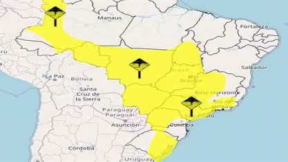 Brasil tem alerta de temporais para os próximos dias