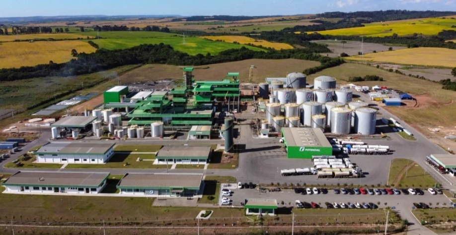 Planta de biodiesel, da Potencial Biodiesel, localizada na cidade da Lapa, no Paraná (Foto Divulgação)