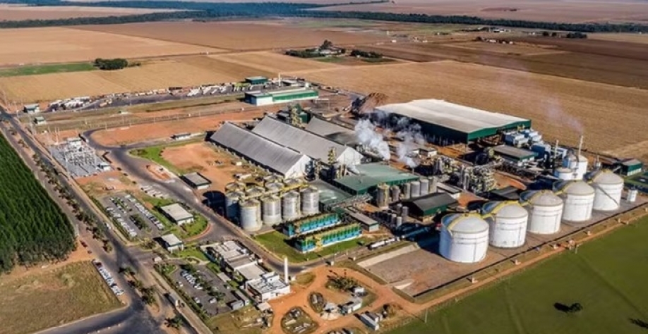 Usina de etanol de milho da FS em Lucas do Rio Verde-MT (Foto: Divulgação/FS Bioenergia)