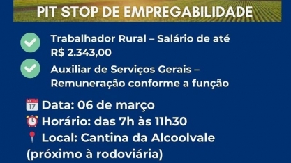 Alcoolvale promove Pit Stop de Empregabilidade