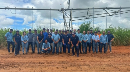 Usina Caeté recebe comitiva da Bayer para visita técnica aos projetos de irrigação