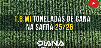 Diana Bioenergia espera moer 1,8 mi/t de cana na safra 25/26 e inaugura novo armazém de açúcar