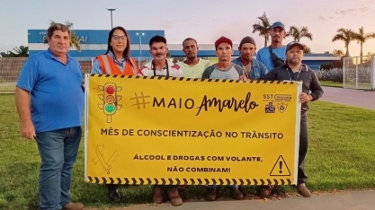 Alcoolvale realiza blitz educativa para colaboradores durante o Maio Amarelo