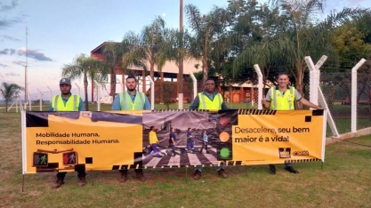 Paulicéia realiza blitz educativa durante o Maio Amarelo e reforça compromisso com a segurança no trânsito