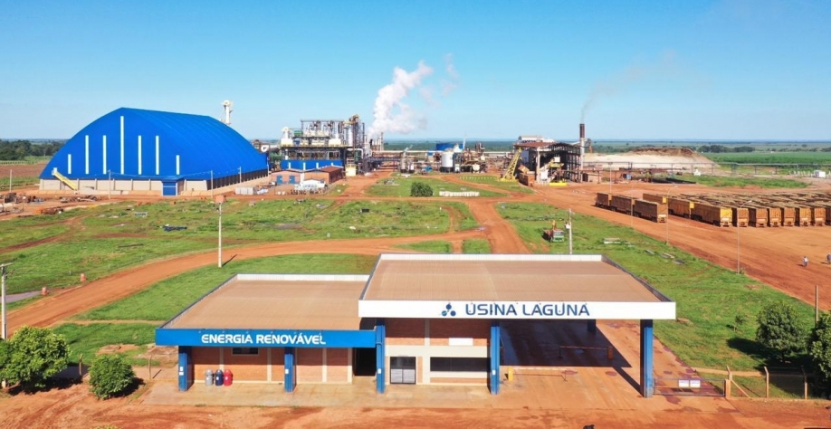 Usina Laguna, no município de Batayporã, que está produzindo açúcar para exportação (Foto: Divulgação)