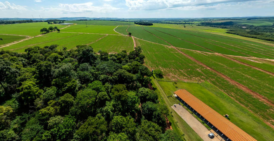 Créditos: Arquivo institucional. Visão aérea da Escola Técnica Agropecuária Engenheiro Salvador Arena (ETASA).
