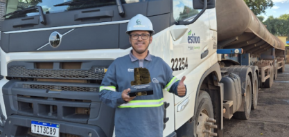 Projeto Direção Segura reconhece motorista destaque do mês na Usina São José da Estiva