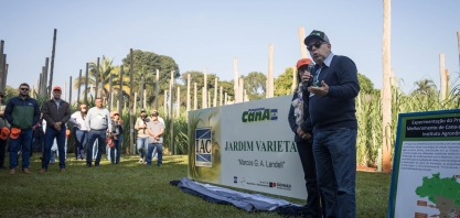 Adriana Landell celebra homenagem ao marido durante inauguração do Jardim Varietal do Centro de Cana IAC