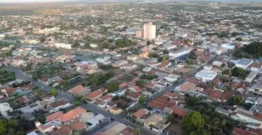 Vista aérea do município de Paranaíba, que tem previsão de receber nova unidade da Usina Coruripe (Foto: Divulgação).