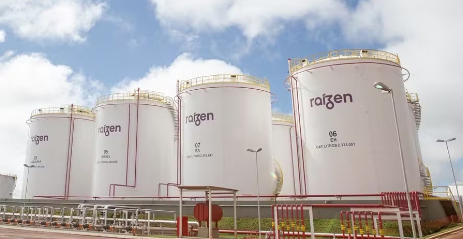 Tanques de combustível da Raízen em Rondonópolis — Foto: Divulgação