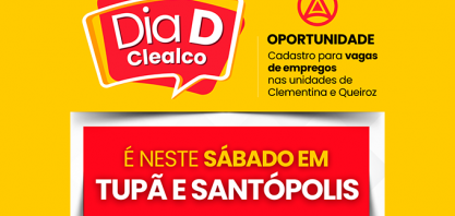 Dia D Clealco para seleção de mecânicos e eletricistas acontece neste sábado em Tupã e Santópolis