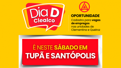 Dia D Clealco para seleção de mecânicos e eletricistas acontece neste sábado em Tupã e Santópolis