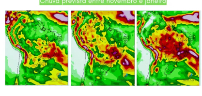 Brasil pode ter estiagem no Sul e invernada no Centro-Oeste durante a safra