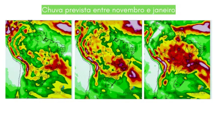 Brasil pode ter estiagem no Sul e invernada no Centro-Oeste durante a safra