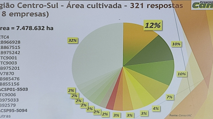 CTC4 segue na liderança, e já responde por 12% da área cultivada com cana-de-açúcar no Centro-Sul