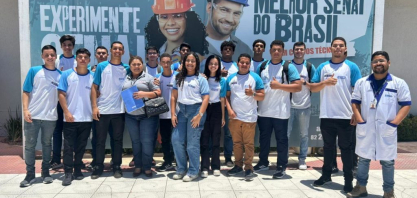 Aprendizes da Usina Caeté participam de visita técnica ao Senai Alagoas