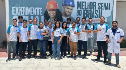 Aprendizes da Usina Caeté participam de visita técnica ao Senai Alagoas