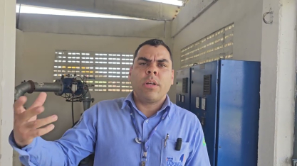 Por meio da irrigação por gotejo, a Japungu leva para a cana, água, nutrientes, inseticidas...