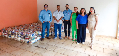 Usina Caeté realiza ação de responsabilidade social com a entrega de cestas básicas a famílias em situação de vulnerabilidade em Paulicéia