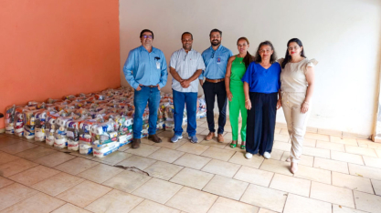 Usina Caeté realiza ação de responsabilidade social com a entrega de cestas básicas a famílias em situação de vulnerabilidade em Paulicéia
