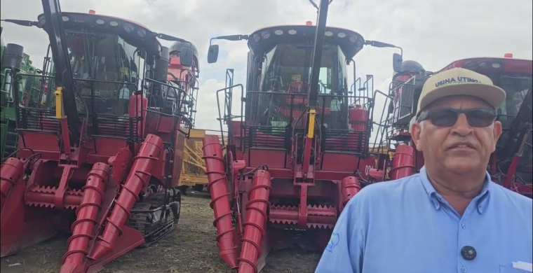 A colheita mecanizada na Usina Utinga começou em 2021 com três colhedoras, nesta safra são 18