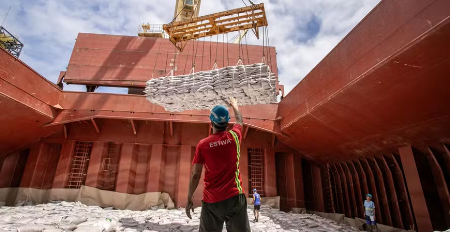 A redução dos embarques de açúcar ocorreu mesmo diante de uma produção maior na safra 2025/26 — Foto: Claudio Neves/Portos do Paraná