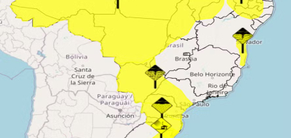Após dias de calor intenso, semana começa com alerta de tempestade em boa parte do país